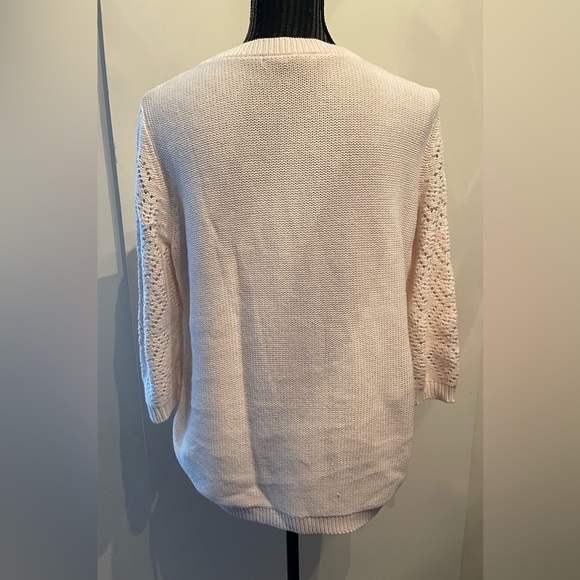 Alia Crochet Cream Sweater Size P Large - Picture 4 of 12